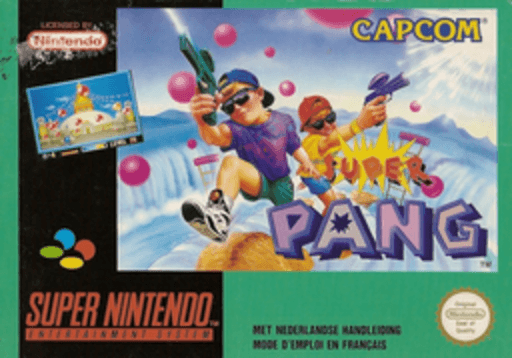 Super Pang box art for Super Nintendo